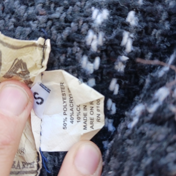 Baja Joe Pink And Black Woven Stripe Pullover Baja Hoodie Womens Sz Small - Picture 5 of 6